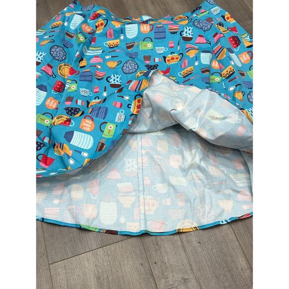 Eva Rose Womens Multicolor Stretch MCM Kitchenware Mini Swing Skirt Plus Size 3X - Picture 4 of 10